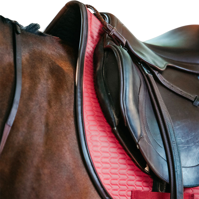 Kentucky Horsewear - Tapis de selle color edition cuir corail | - Ohlala