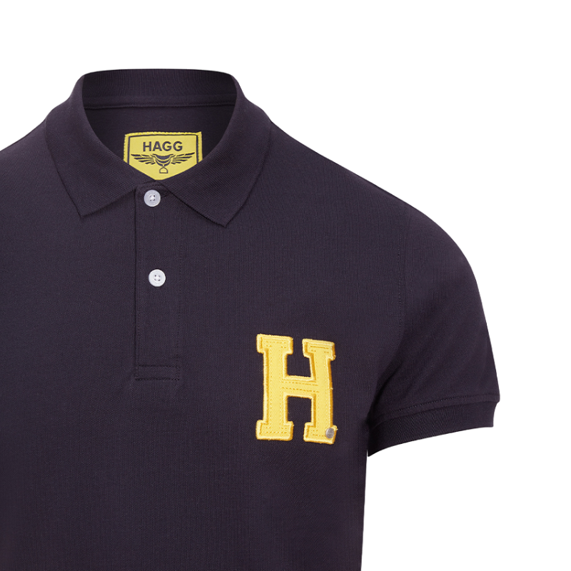 Hagg - Polo manches courtes homme marine/ jaune