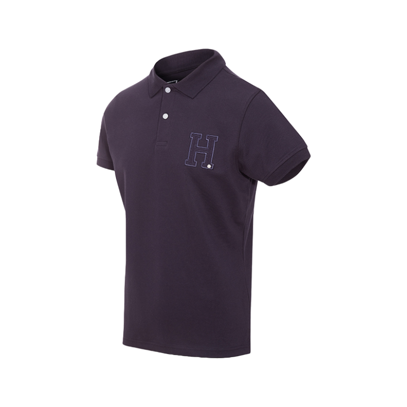 Hagg - Men's navy short-sleeved polo shirt