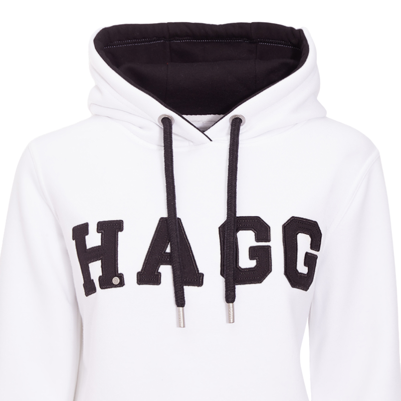 Hagg - Sweat à capuche femme blanc/ noir