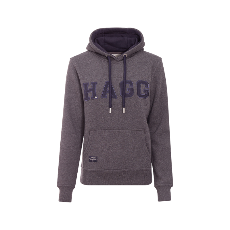 Hagg - Sweat à capuche femme gris anthracite/ marine