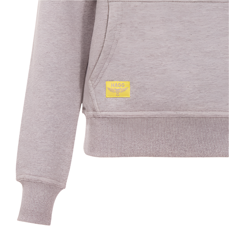 Hagg - Sweat à capuche femme gris/ jaune