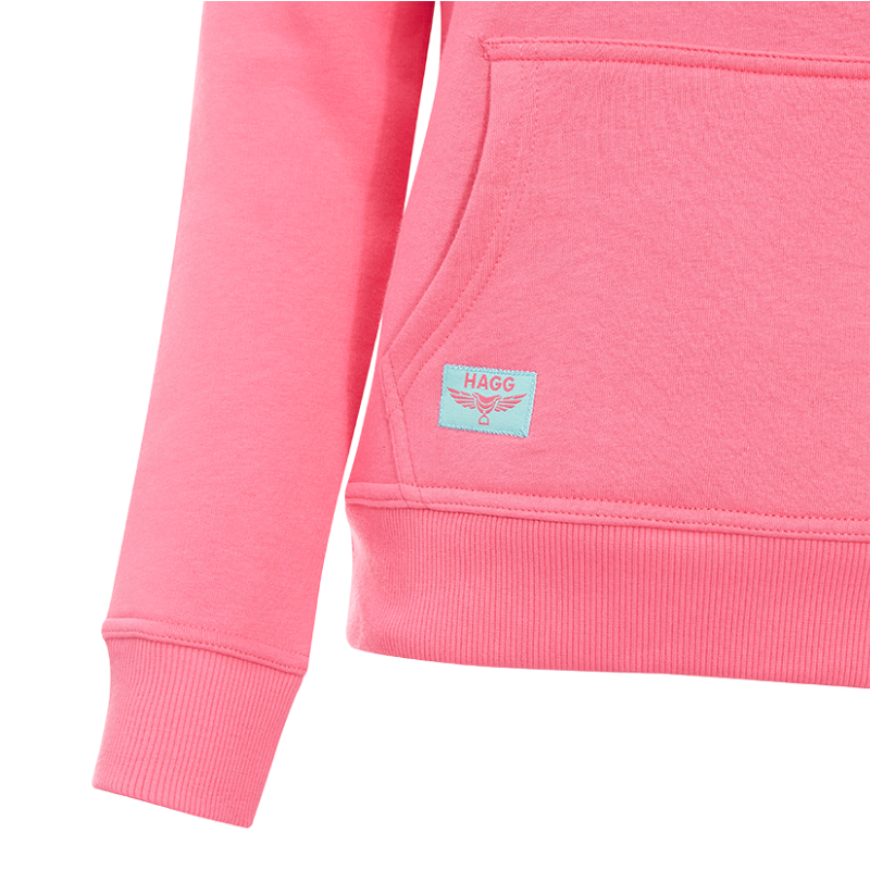 Hagg - Sweat à capuche femme rose/ bleu ciel