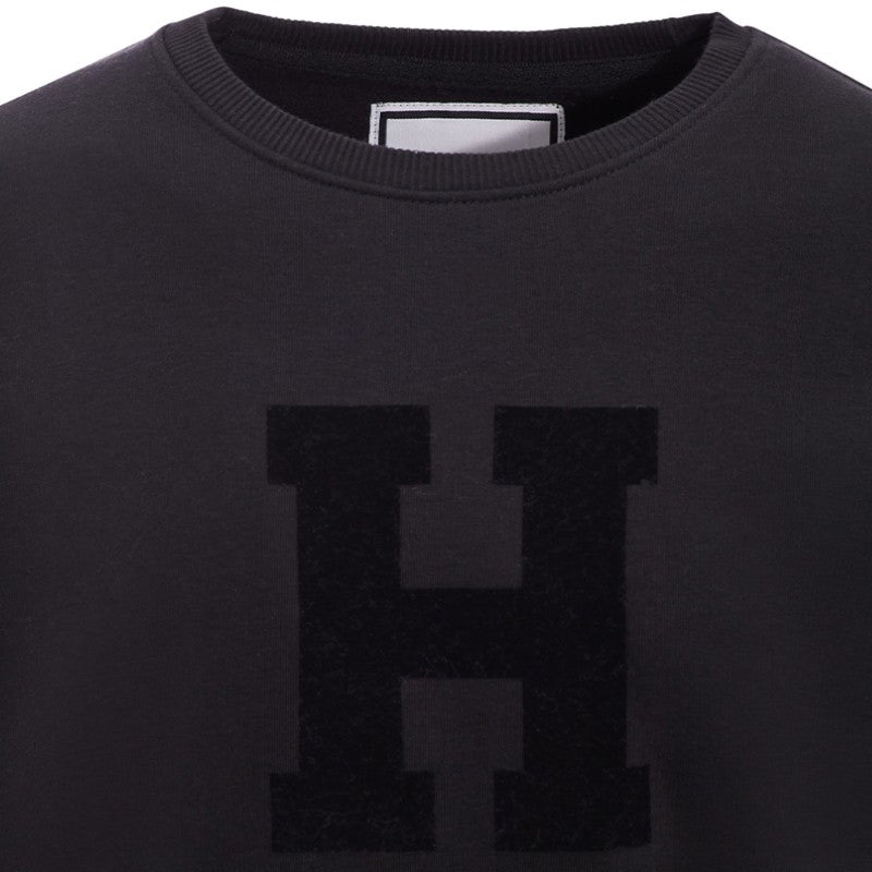 Hagg - Men's black round-neck sweatshirt