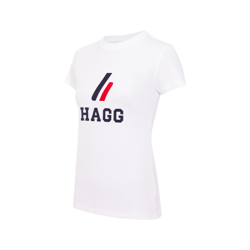 Hagg - T-shirt manches courtes femme blanc/ marine