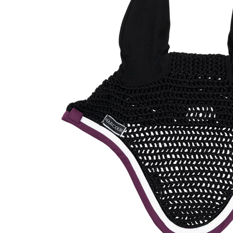 Harcour - Bonnet pour chevaux Feeby noir/ figue | - Ohlala
