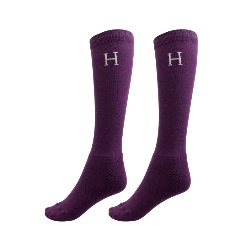 Harcour - Chaussettes d'équitation Sanane figue | - Ohlala