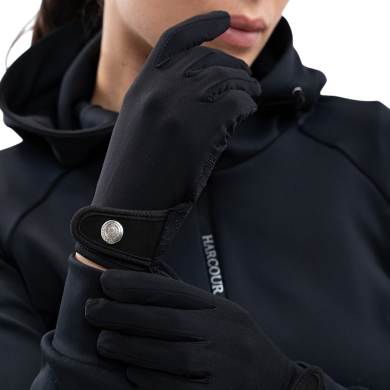 Harcour - Gants d'équitation unisexe Andy noir | - Ohlala