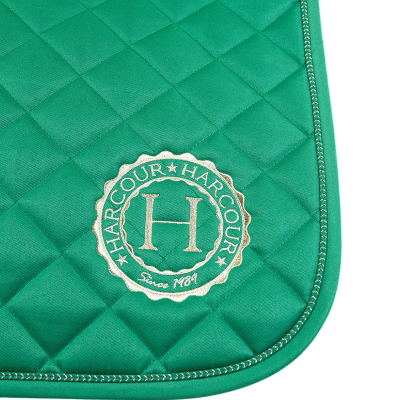 Harcour - Pack tapis de dressage Sunny et bonnet Funny vert/ light gold | - Ohlala