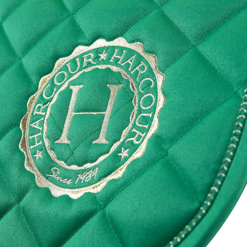 Harcour - Pack tapis de dressage Sunny et bonnet Funny vert/ light gold | - Ohlala