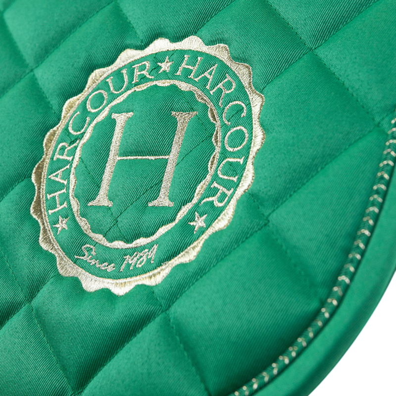 Harcour - Pack tapis de selle Sunny et bonnet Funny vert/ light gold | - Ohlala