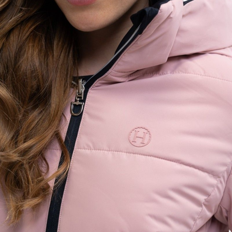 Harcour - Parka courte réversible femme Adele noir/ figue | - Ohlala