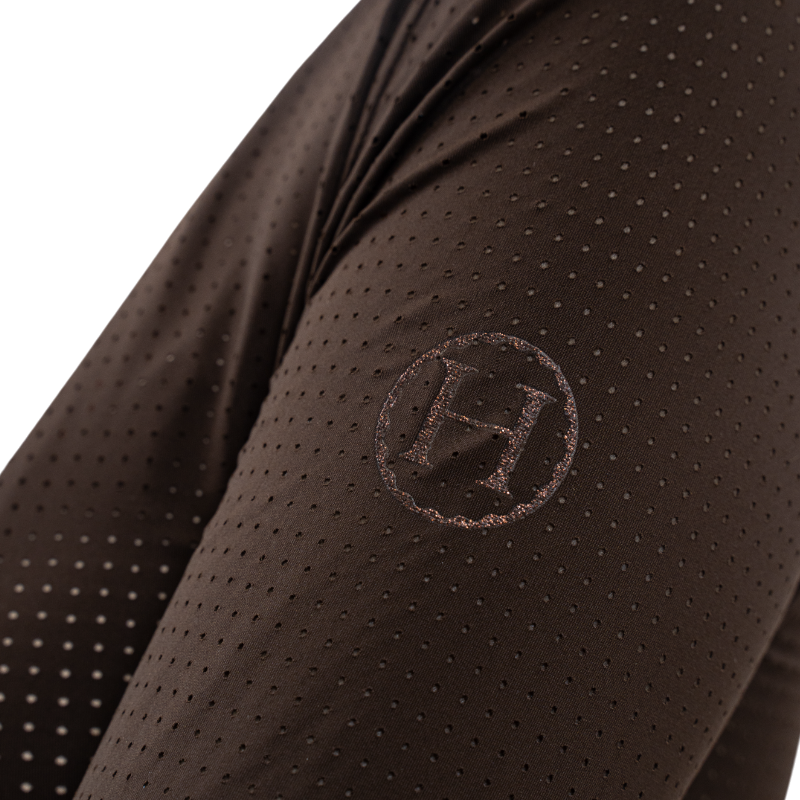 Harcour - Polo de concours manches longues femme Stella cacao | - Ohlala