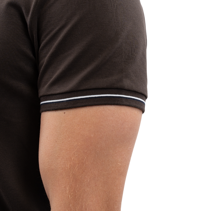 Harcour - Polo manches courtes homme Oscar cacao | - Ohlala