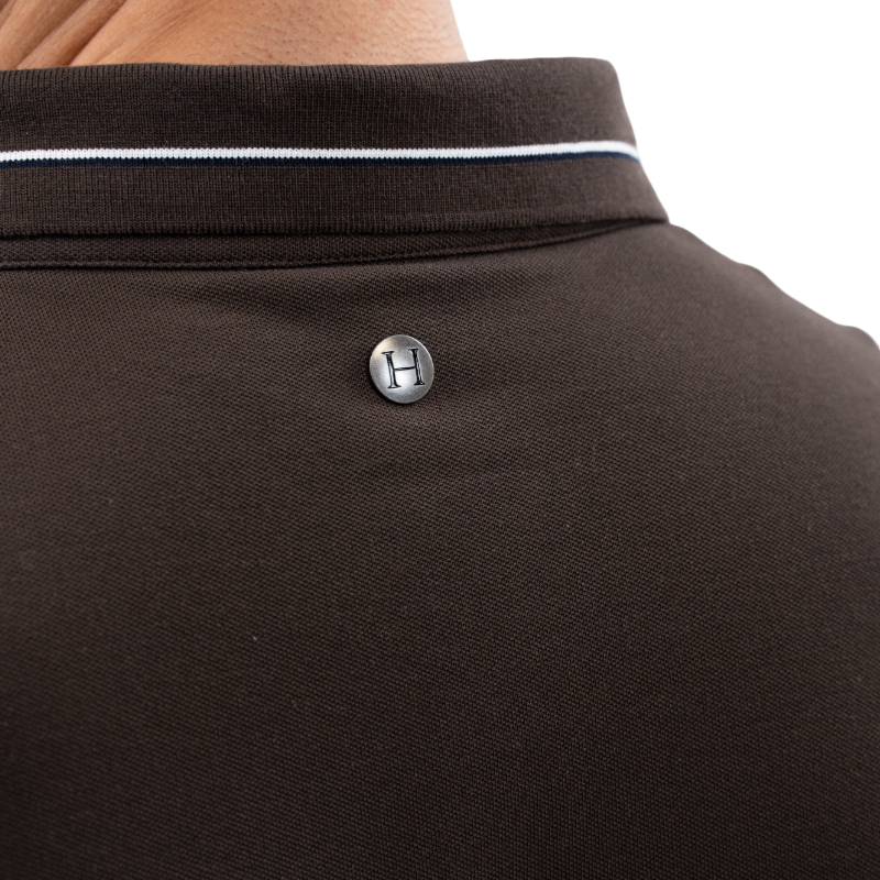 Harcour - Polo manches courtes homme Oscar cacao | - Ohlala