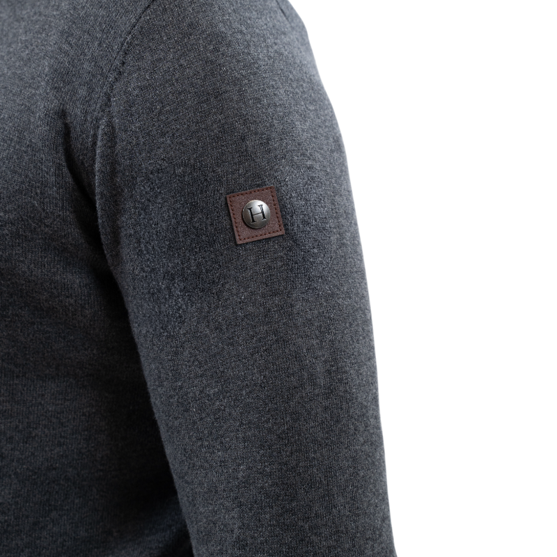 Harcour - Pull manches longues homme Parmo ardoise | - Ohlala