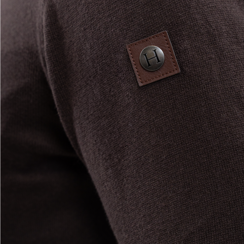 Harcour - Pull manches longues homme Parmo cacao | - Ohlala