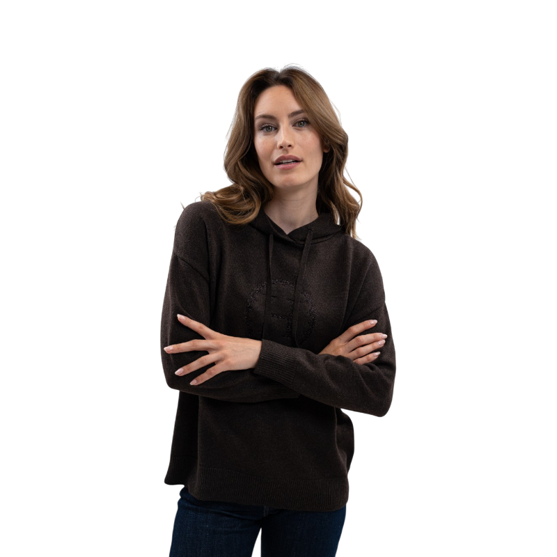 Harcour - Sweat en maille femme Aurelia cacao | - Ohlala