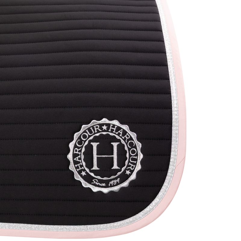 Harcour - Tapis de selle Karembar noir/ pivoine | - Ohlala