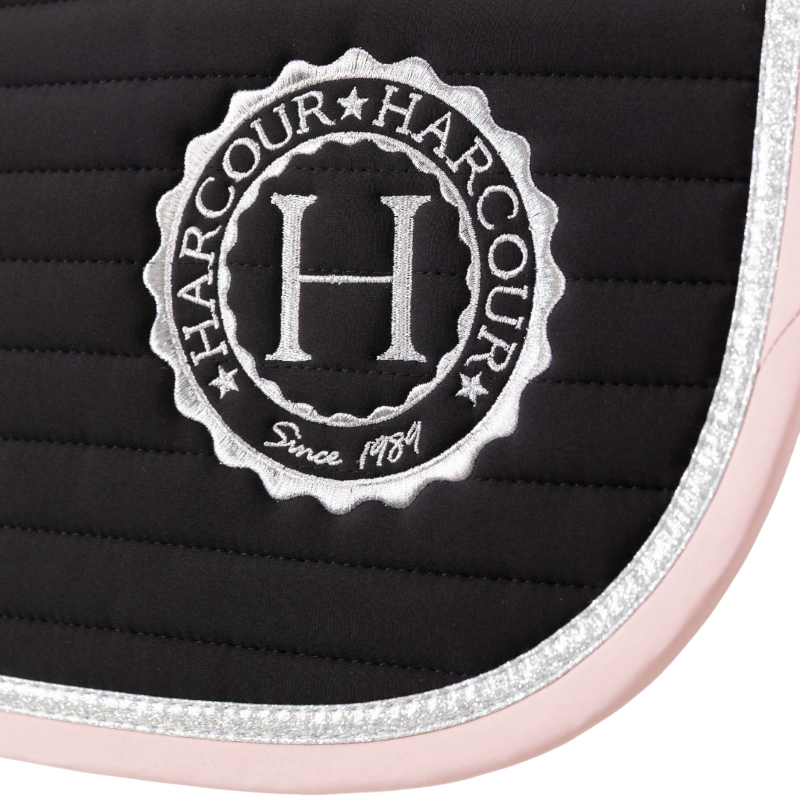 Harcour - Tapis de selle Karembar noir/ pivoine | - Ohlala