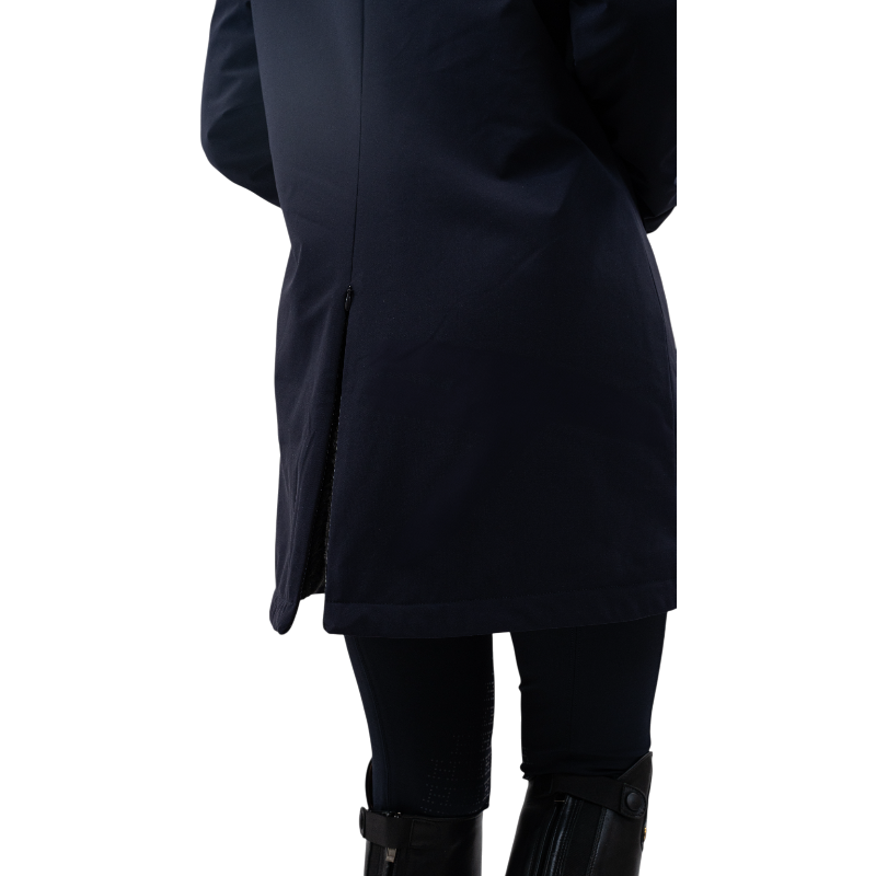 Harcour - Veste longue femme Abby marine | - Ohlala