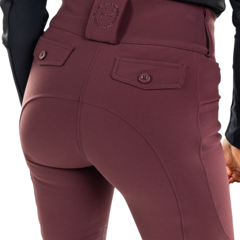 Harcour - Pantalon d'équitation femme Luce aubergine | - Ohlala
