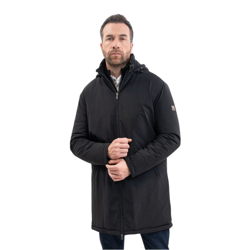 Harcour - Parka longue homme Robertol noir | - Ohlala
