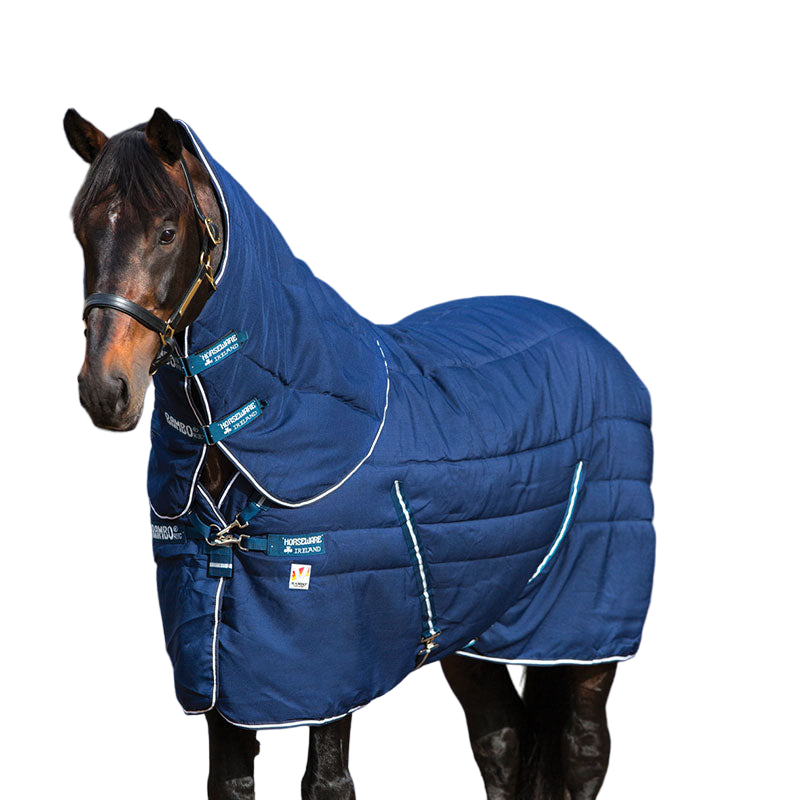 Horseware - Couverture de box Plus Vari-Layer avec couvre-cou marine 450g | - Ohlala