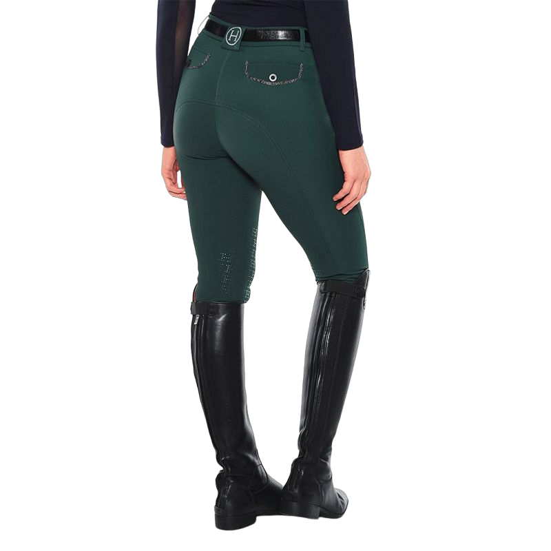 Harcour - Pantalon d'équitation femme fix system grip Jaltika vert jungle | - Ohlala