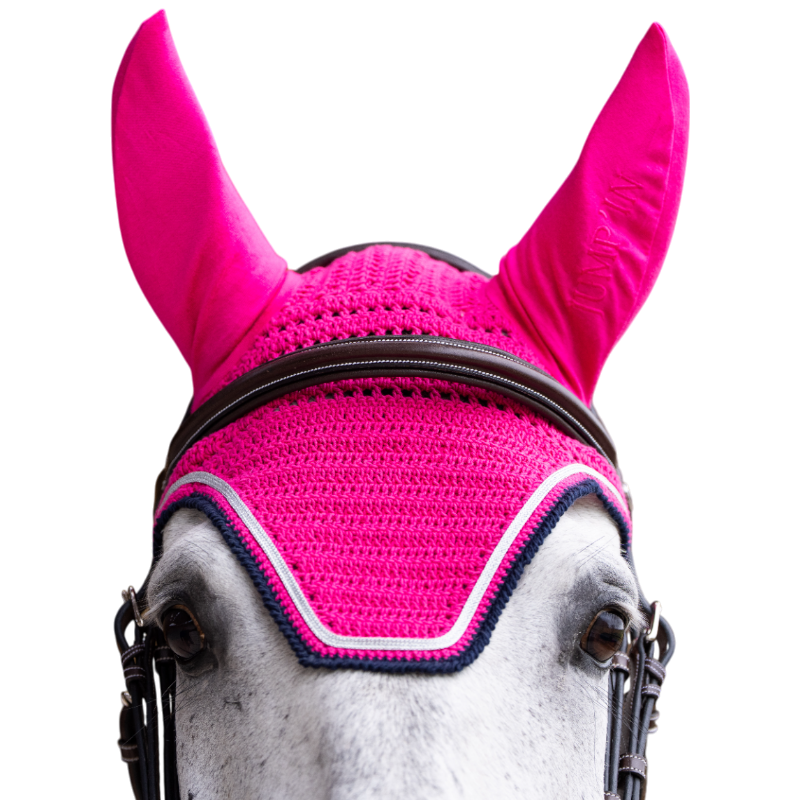 Jump'In - Bonnet pour chevaux Balthazar fuschia/ marine | - Ohlala