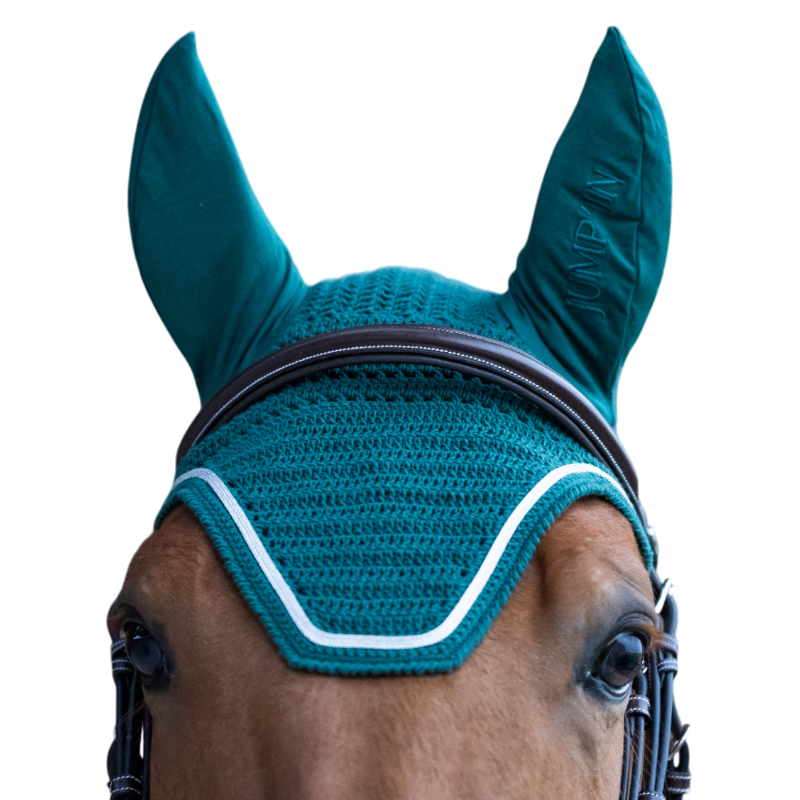 Jump'In - Bonnet pour chevaux Balthazar vert/ lurex | - Ohlala