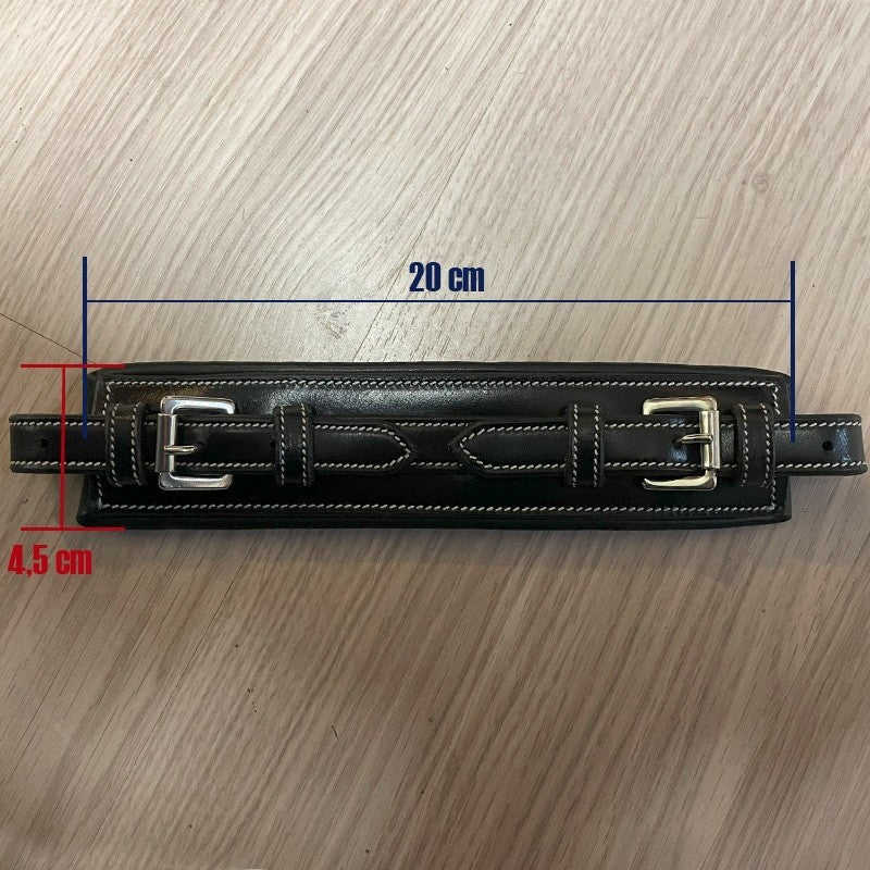 Jump'In - Hackamore cuir petites branches nez rectangle poney noir | - Ohlala