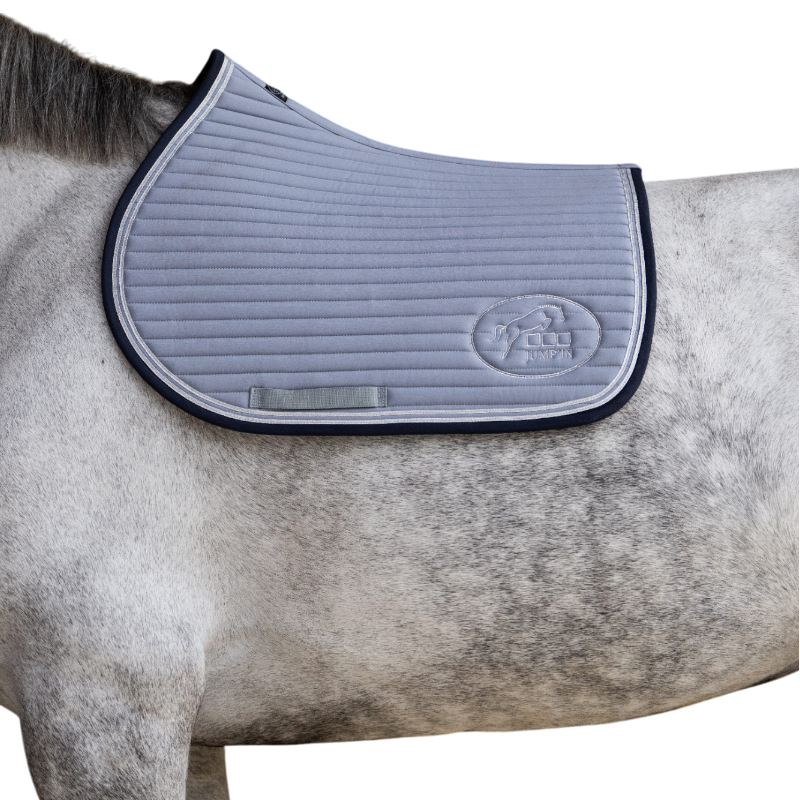 Jump'In - Tapis de selle Balthazar gris/ marine | - Ohlala