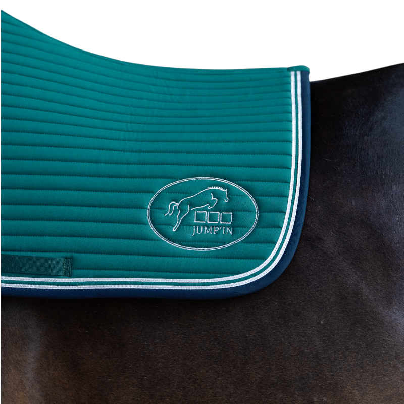 Jump'In - Tapis de selle Balthazar vert/ marine | - Ohlala