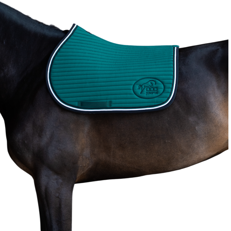 Jump'In - Tapis de selle Balthazar vert/ noir | - Ohlala