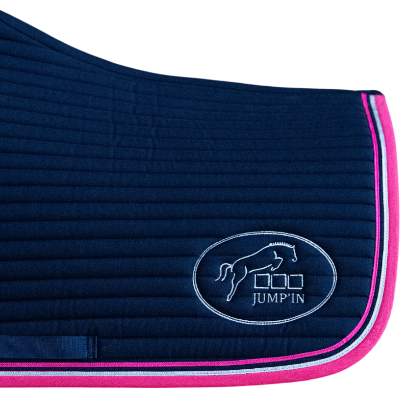 Jump'In - Tapis de selle Balthazar marine/ fuschia | - Ohlala