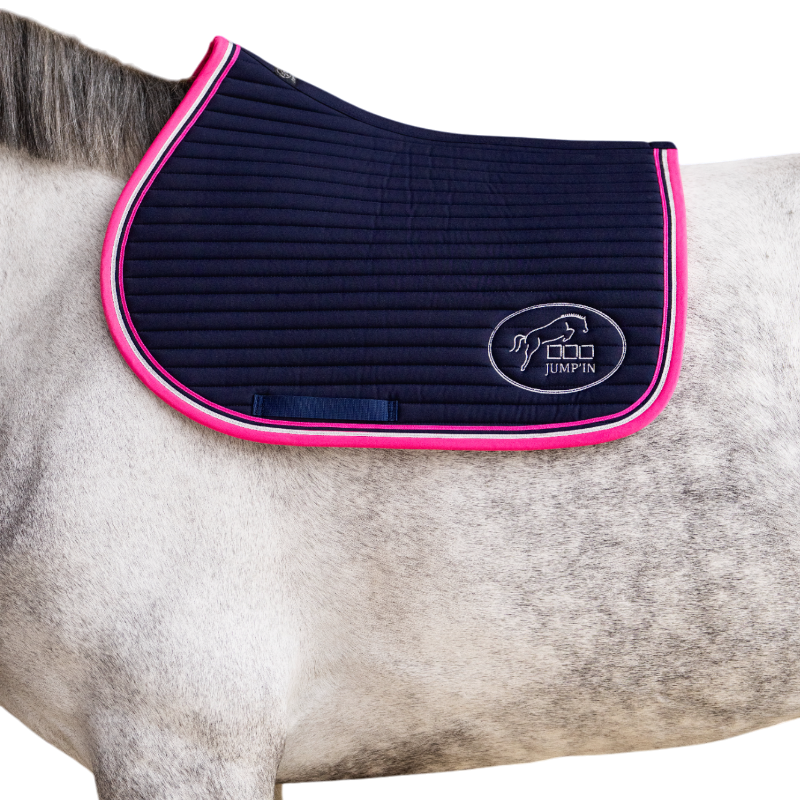 Jump'In - Tapis de selle Balthazar marine/ fuschia | - Ohlala