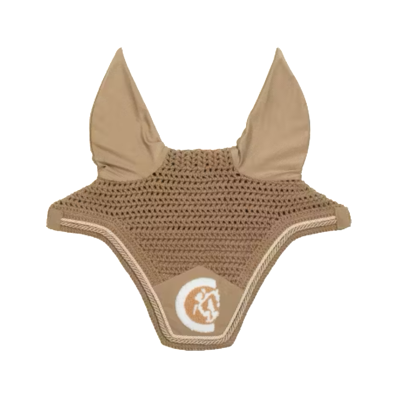 Kentucky Horsewear - Bonnet pour chevaux anti-bruits Wellington 3D Logo Rope beige | - Ohlala