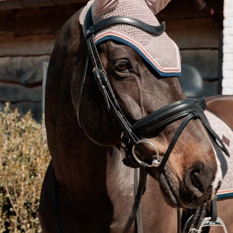 Kentucky Horsewear - Bonnet pour chevaux pied de poule bordeaux/ navy | - Ohlala