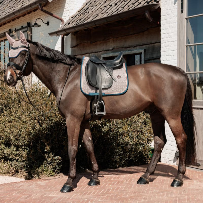 Kentucky Horsewear - Bonnet pour chevaux pied de poule bordeaux/ navy | - Ohlala