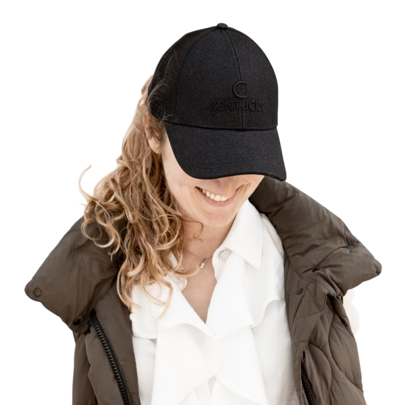 Kentucky Horsewear - Casquette Trucker Glitter noir | - Ohlala