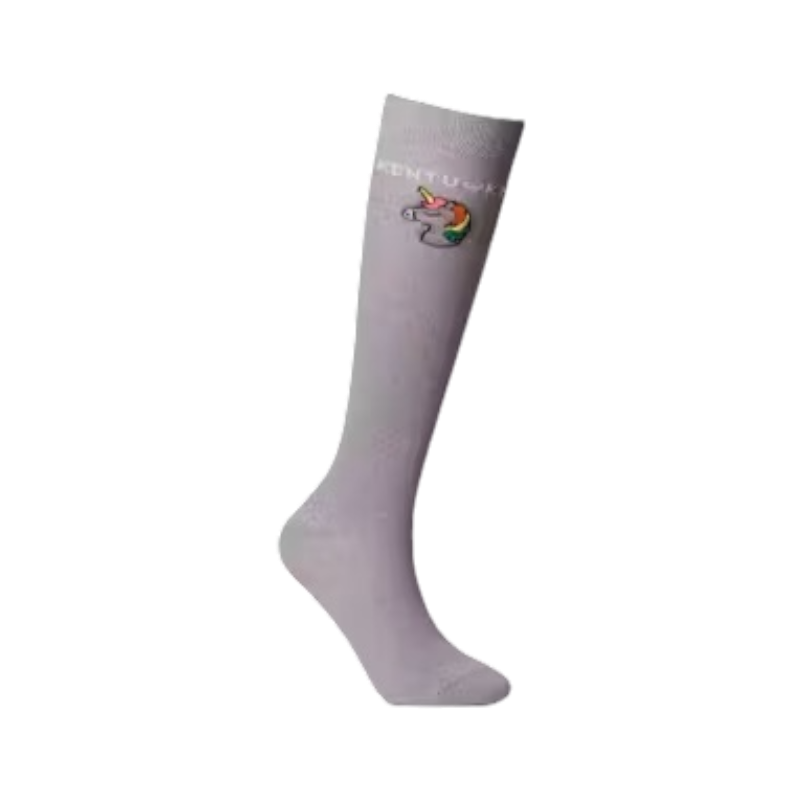 Kentucky Horsewear - Chaussettes d'équitation Pailletées Licorne mauve (x3) | - Ohlala