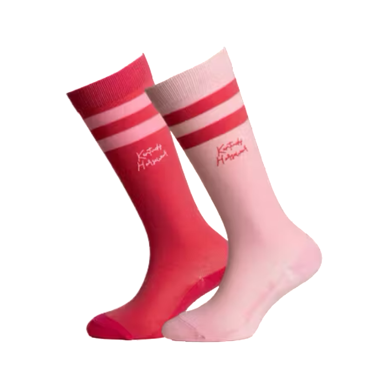 Kentucky Horsewear - Chaussettes d'équitation enfant x2 rose/ light rose | - Ohlala