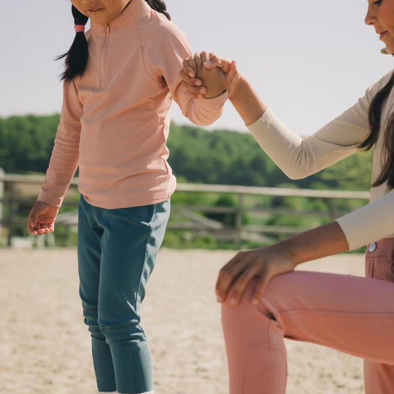 Kentucky Horsewear - Legging d'équitation Sammy Kids fille full Grip émeraude | - Ohlala