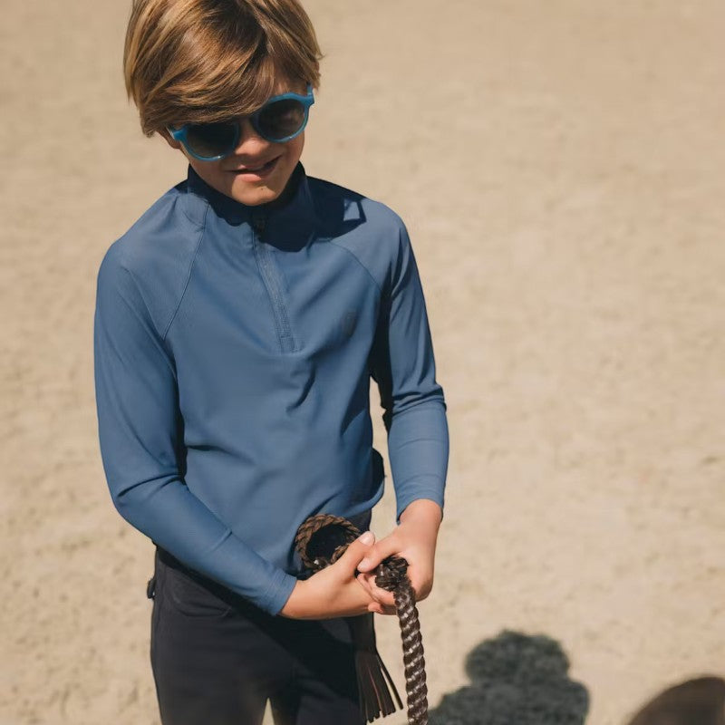 Kentucky Horsewear - T-shirt d'entraînement Barcelona Kids garçon manches longues marine | - Ohlala