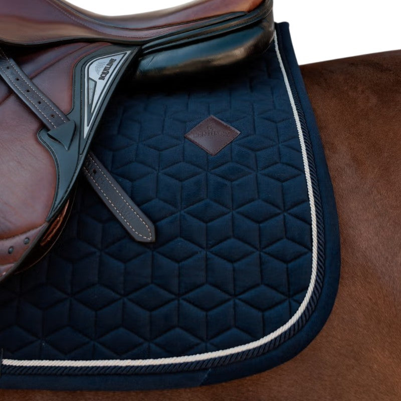 Kentucky Horsewear - Tapis de selle Velvet dark navy | - Ohlala