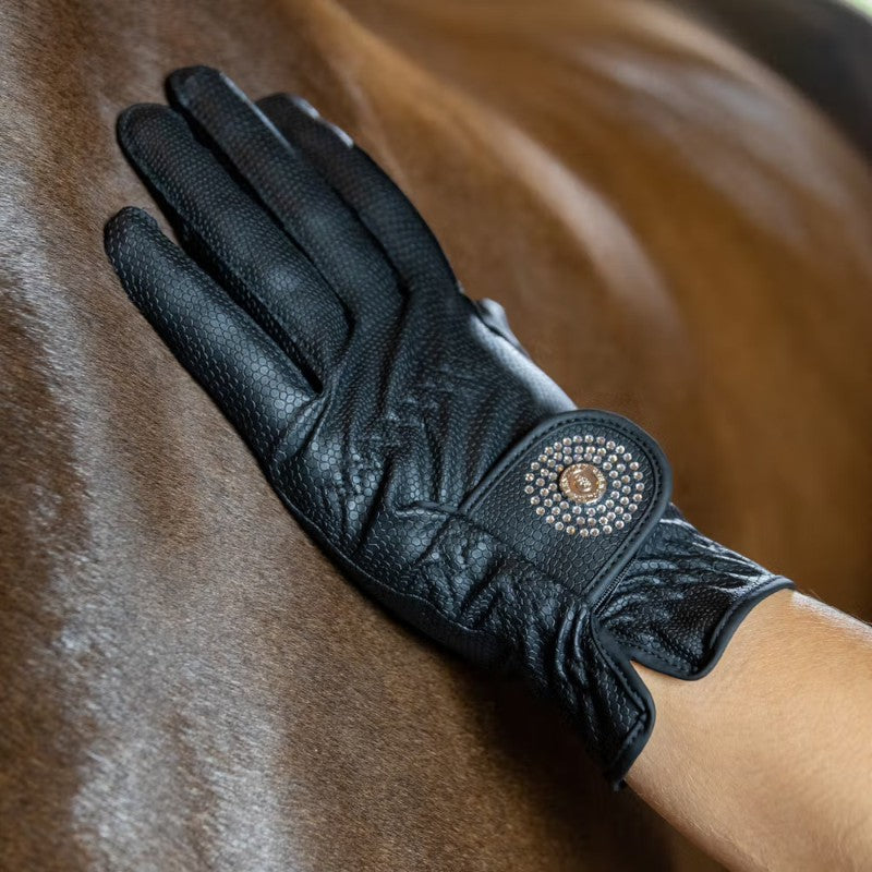 Kentucky Horsewear - Gants d'équitation Grip Glitter noir | - Ohlala
