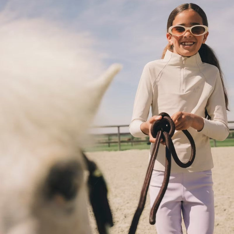 Kentucky Horsewear - T-shirt d'entraînement Madrid Kids fille manches longues beige | - Ohlala