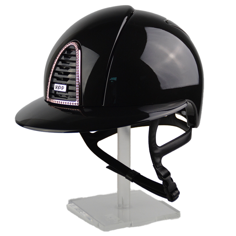 KEP - Casque d'équitation Cromo 2.0 édition limitée Shine Padova black Swarovski visière polo | - Ohlala