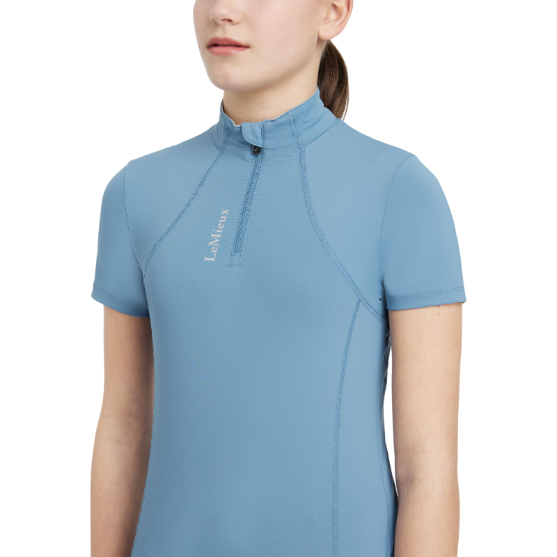 Lemieux - Baselayer manches courtes enfant Junior Young Rider Classique Ice blue | - Ohlala